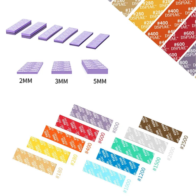 Sanding Sponge Set for Model Making - Arc Grinding & Polishing Buffs, Assorted Grits