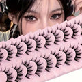 10 Pairs False Eyelashes C Curl Multi-Length Set Natural to Bold Makeup Lashes