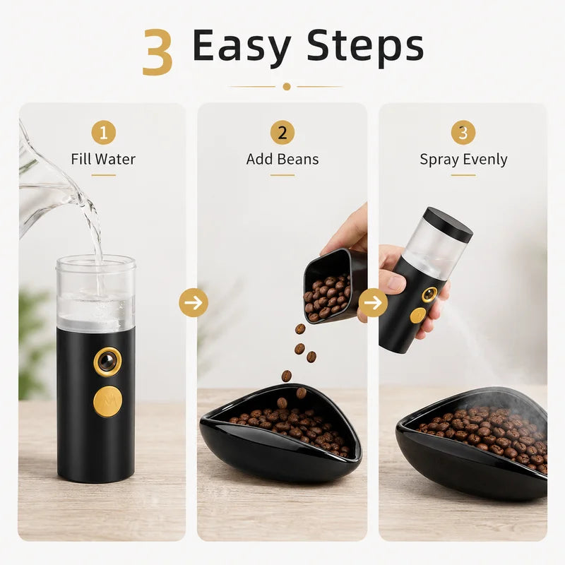 Coffee Bean Humidifier and Dosing Cup Set for Espresso Precision - Multiple Colors