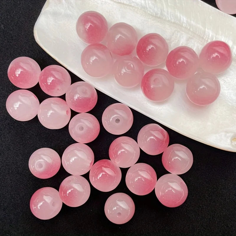 8mm 50pcs Dual Color Glass Beads for Jewelry Making DIY Bracelets & Necklaces