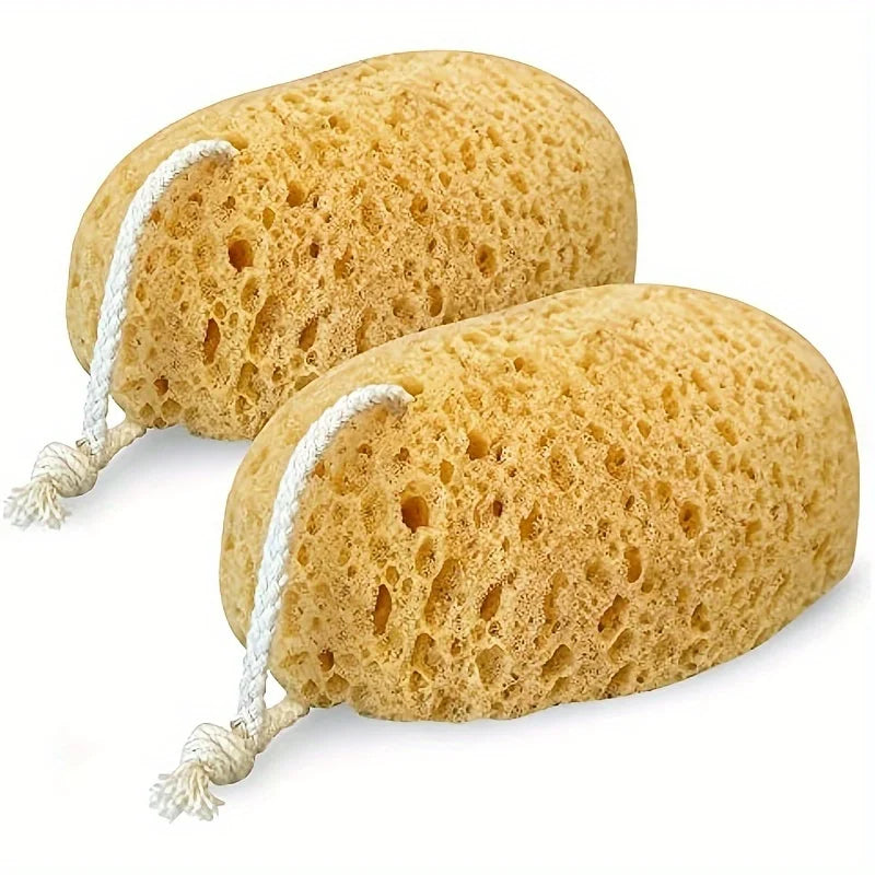 Natural Seaweed Bath Sponge with Honeycomb Texture - Exfoliating Body Scrubber for All Skin Types