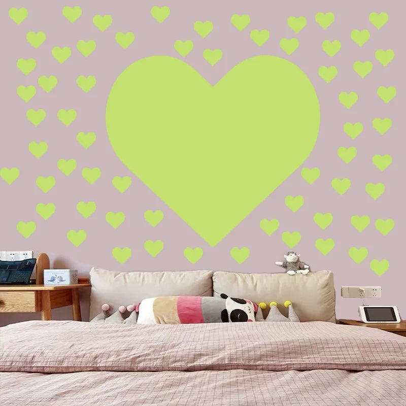Glow in the Dark Wall Stickers for Kids Room Decor - Heart & Dot Designs