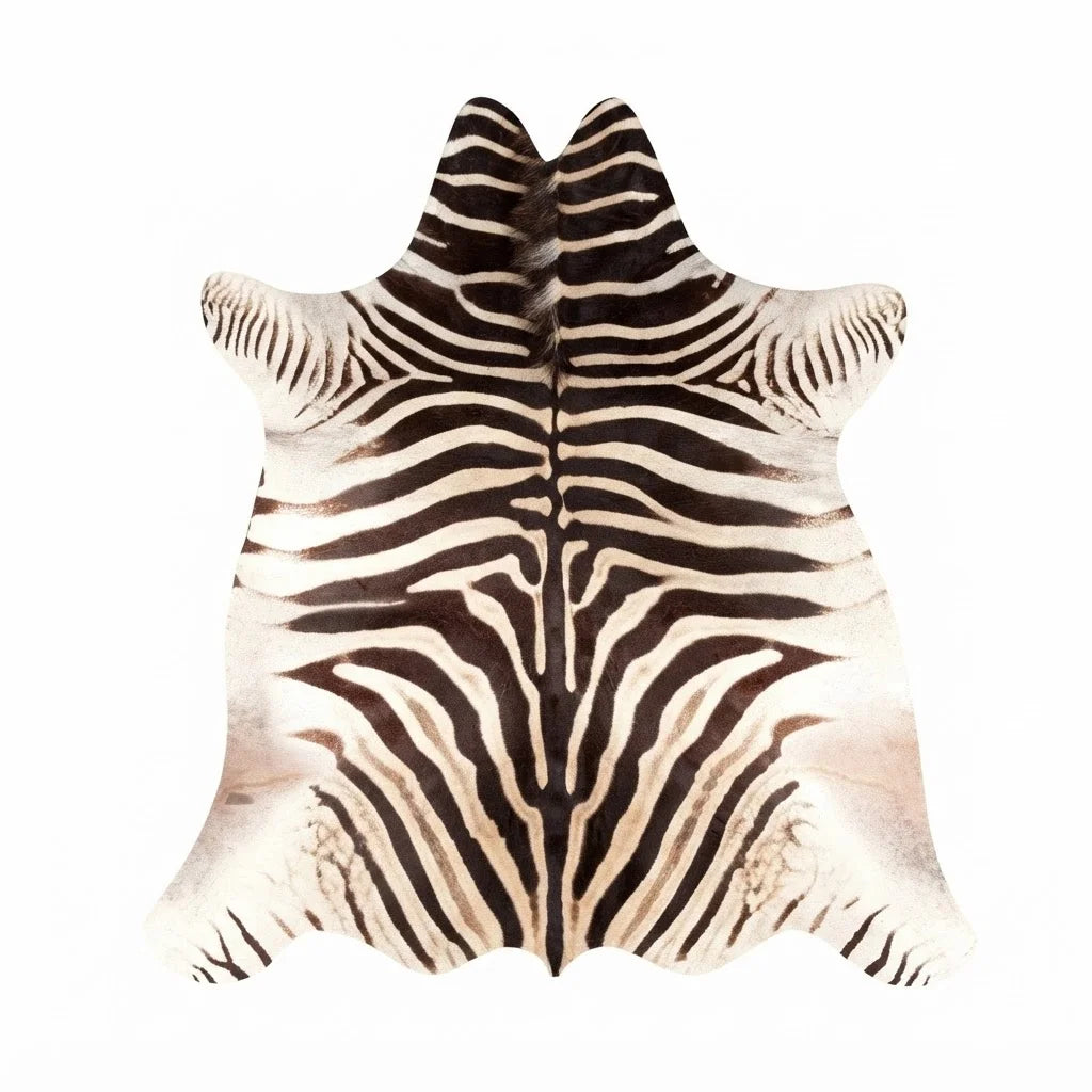 Non-Slip Zebra Print Area Rug Bohemian Style Living Room Carpet Floor Mat