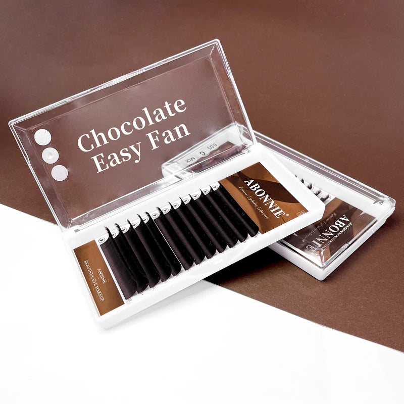 Eyelash Extensions False Lashes Volume Fans C Curl D Curl Brown Mega Blooming Fans