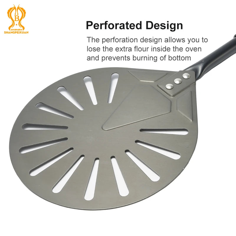 7/8/9 Inch Hard-Anodized Aluminum Pizza Peel with Detachable Handle – Baking Accessory