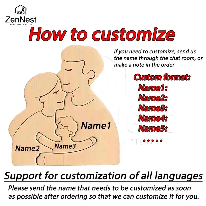 Personalized Wooden Home Decorations & Puzzles - Custom Gifts for Mother's Day & Father's Day