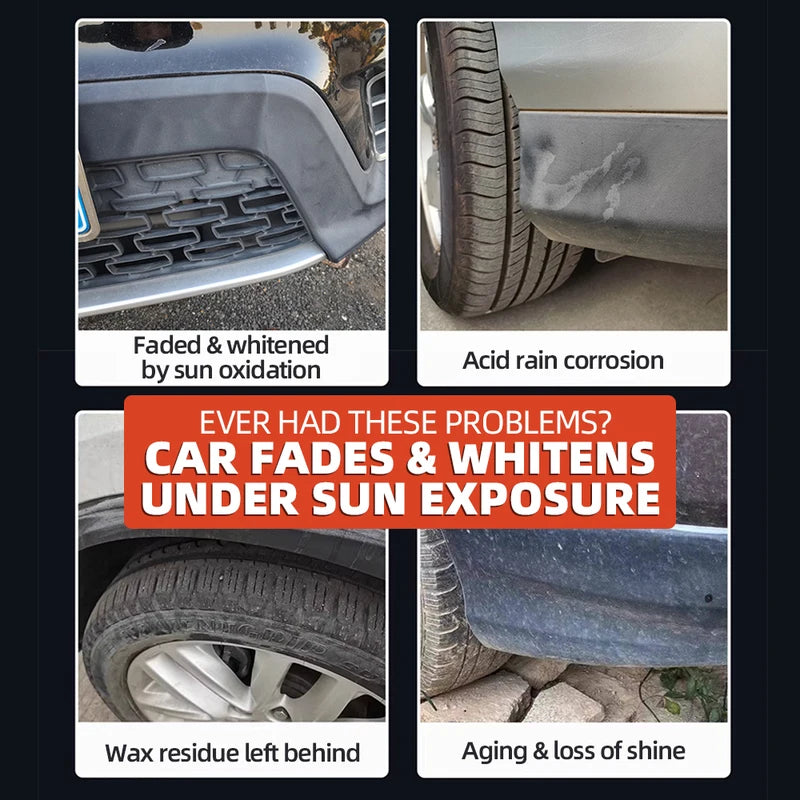 Heavy-Duty Car Plastic & Rubber Renovator Wax - Scratch Repair & Protection