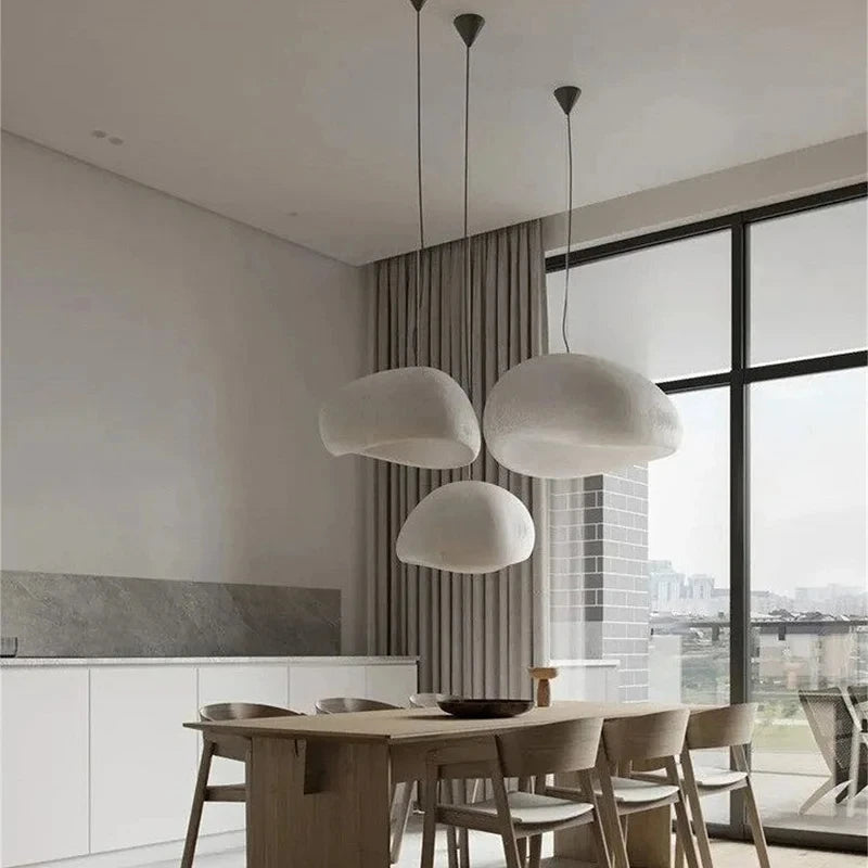 Modern Nordic Wabi-Sabi Pendant Lamps for Dining & Living Room LED Ceiling Light