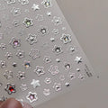 Dark Retro Metallic Nail Stickers - Cross Design Self-Adhesive Nail Art Decorations