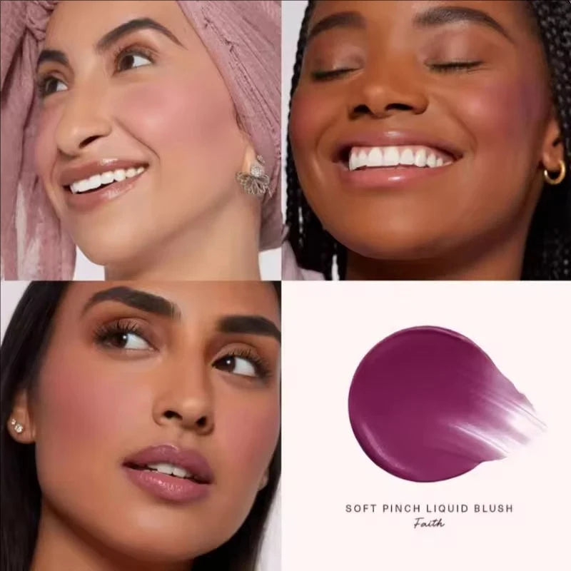 Cream-to-Powder Liquid Blush with Mirror, Long-Lasting & Easy to Apply