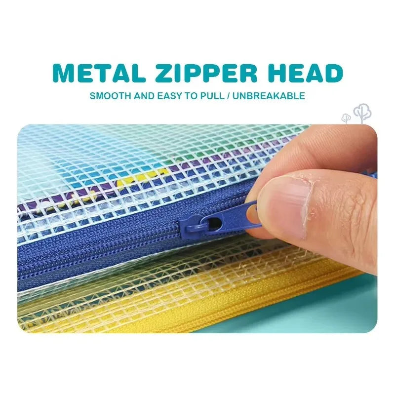 Large Capacity Zipper Folder for A4 A5 Documents - Office & School Storage Organizer