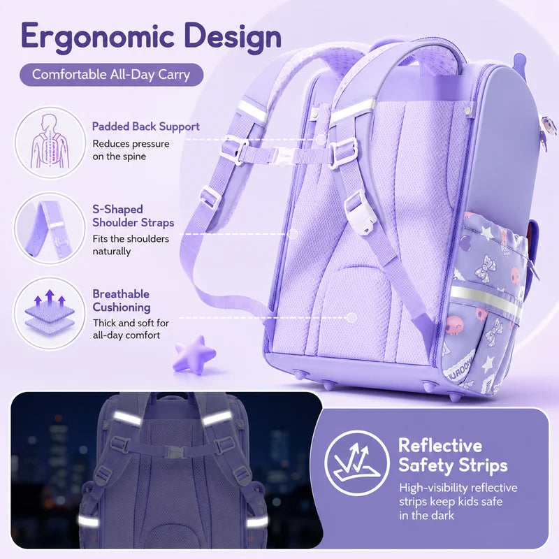 Kids School Backpack with Multiple Compartments & Ergonomic Support - Lightweight & Water-Resistant