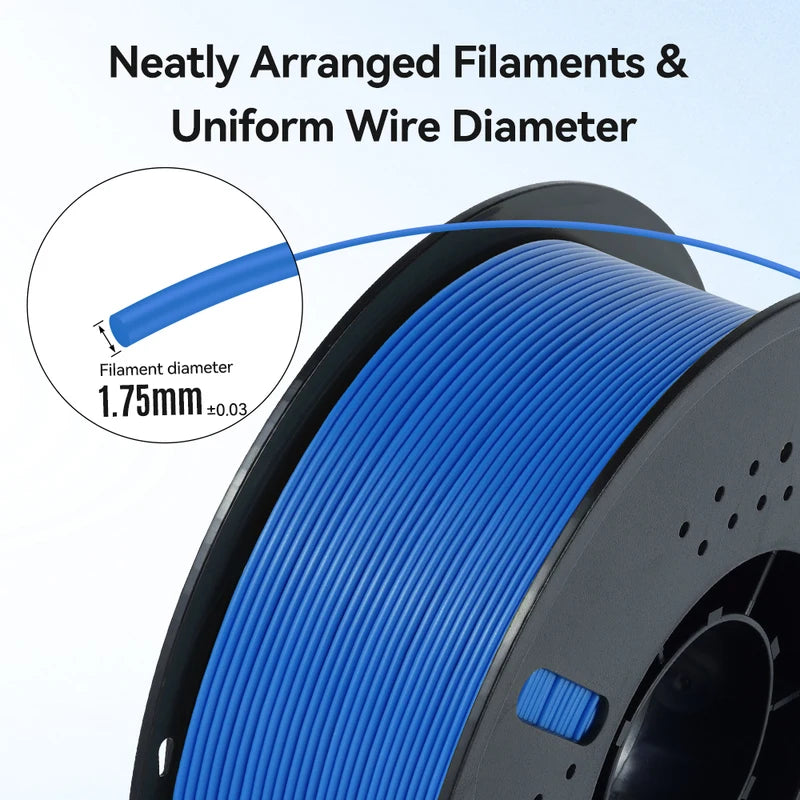 5KG Multi-Color PLA 3D Printing Filament for FDM Printers - Low Warping & Odor-Free