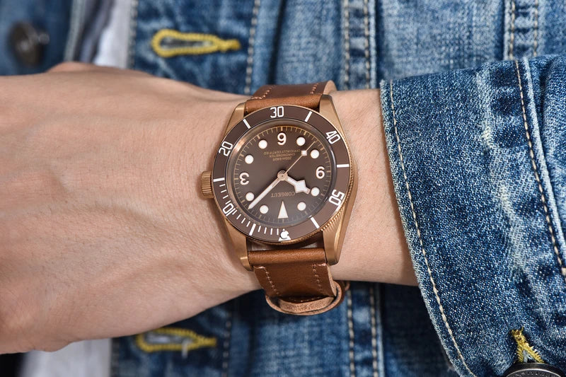 Luxury Men’s 41mm Automatic Mechanical Watch with Sapphire Glass and PVD Case