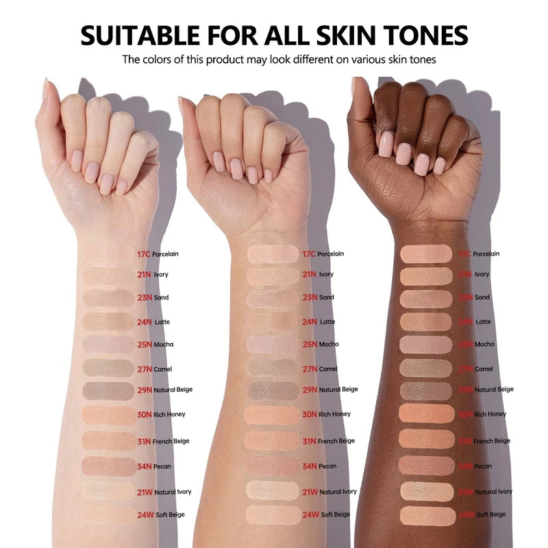 Waterproof Air Cushion Foundation with SPF - Full Coverage, Lightweight, Long-Lasting Makeup