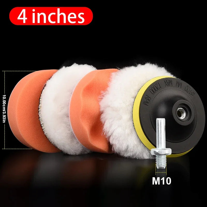 6Pcs Car Polishing Foam Buffing Pads Kit 3/4/5 Inch for Scratch Removal & Waxing