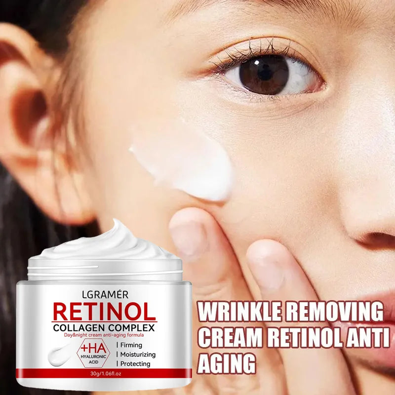 Retinol Firming Face Cream with Collagen for Wrinkle Reduction - Moisturizer & Brightening