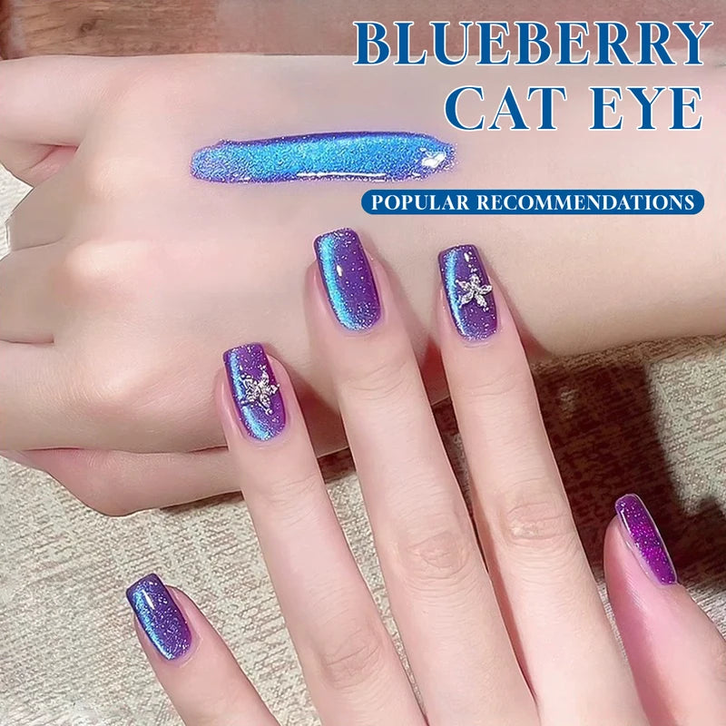 20pcs UV Gel Nail Polish Set with Blueberry & Purple Shades for UV Light Curing