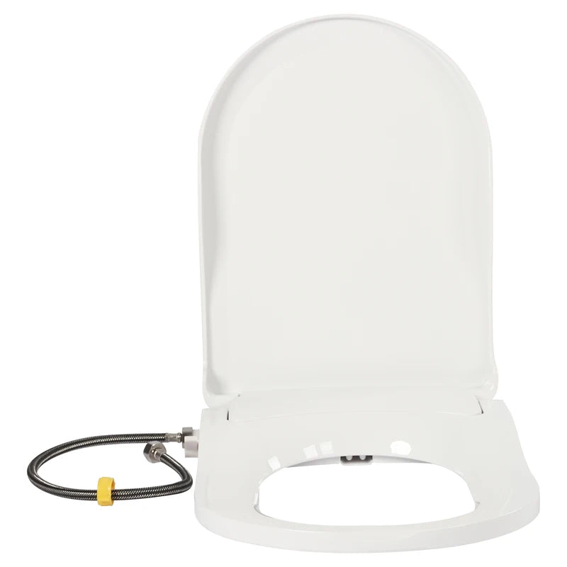 Non-Electric Bidet Toilet Seat with Dual Nozzle for Elongated Toilets