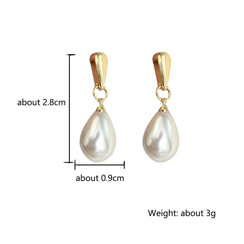 Elegant Teardrop Pearl Drop Earrings for Women - Versatile Jewelry Gift