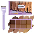 Full Coverage Concealer Palette 8 Shades Waterproof Matte Cream with Brush