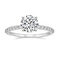Moissanite Solitaire Engagement Ring 8mm 2ct 14K Gold Filled Jewelry for Women