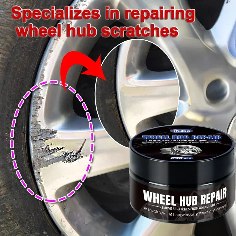 Wheel Hub Scratch Repair Wax for Vehicle Tire Deep Cleaning - Multiple Colors