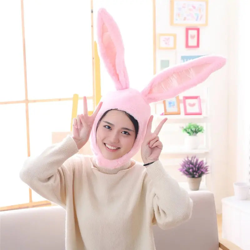Funny Plush Bunny Ears Hat for Photography & Holiday Parties - Multiple Colors