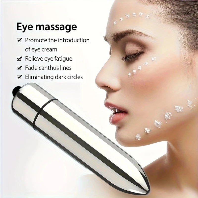 Portable Vibrating Facial & Eye Massager for Skin Absorption & Relaxation