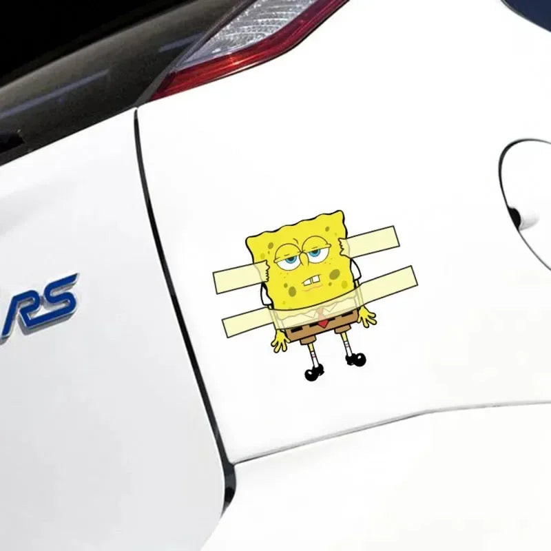 Waterproof Car & Vehicle Stickers Decals Set - SpongeBob Theme, Multiple Colors