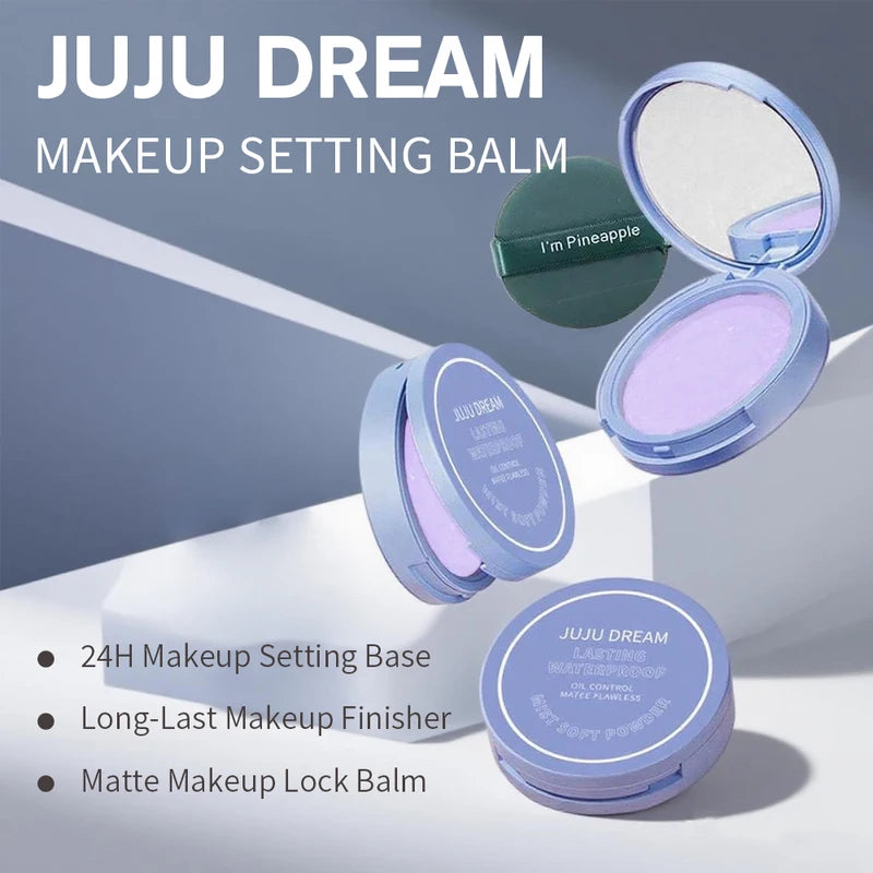 Waterproof Long-Lasting Face Powder for Makeup Touch-Ups - Oil Control & Easy Removal