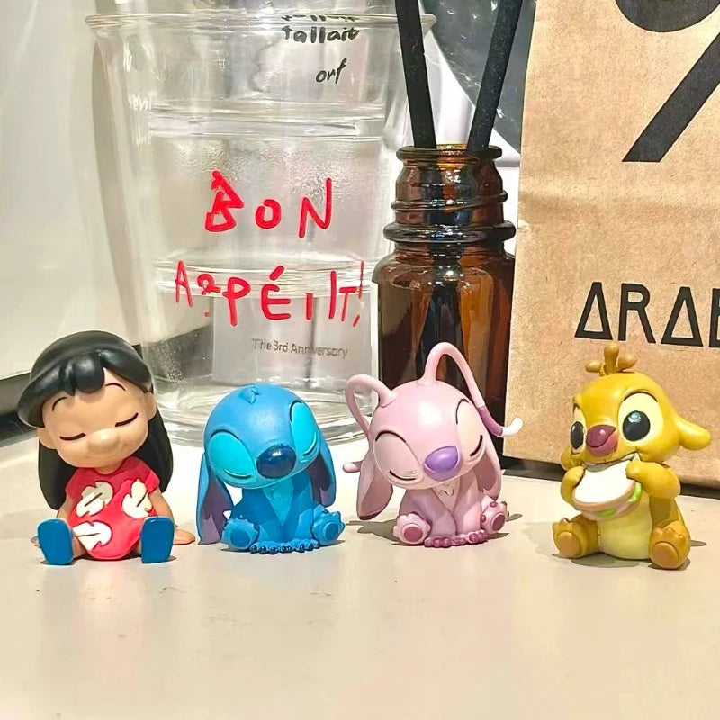 4pcs Anime Action Figures - Lilo Stitch Angel Collectible Toys for Desktop Display