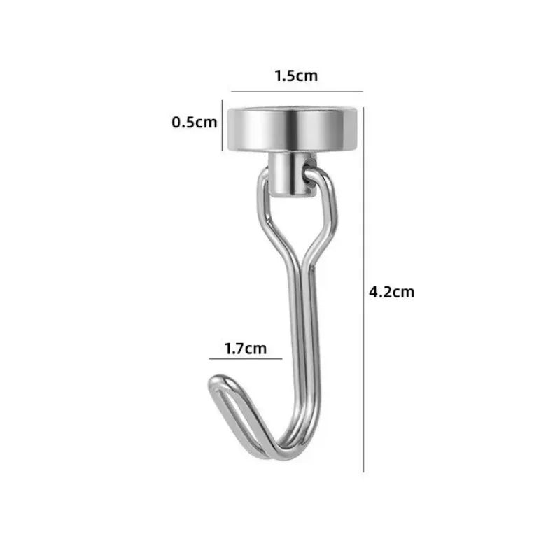 Heavy Duty Magnetic Hook Set for Refrigerator Kitchen Organization - Strong Hold