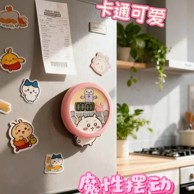 Cute Chiikawa Timer Alarm Clock - Magnetic Kitchen & Bedroom Decor