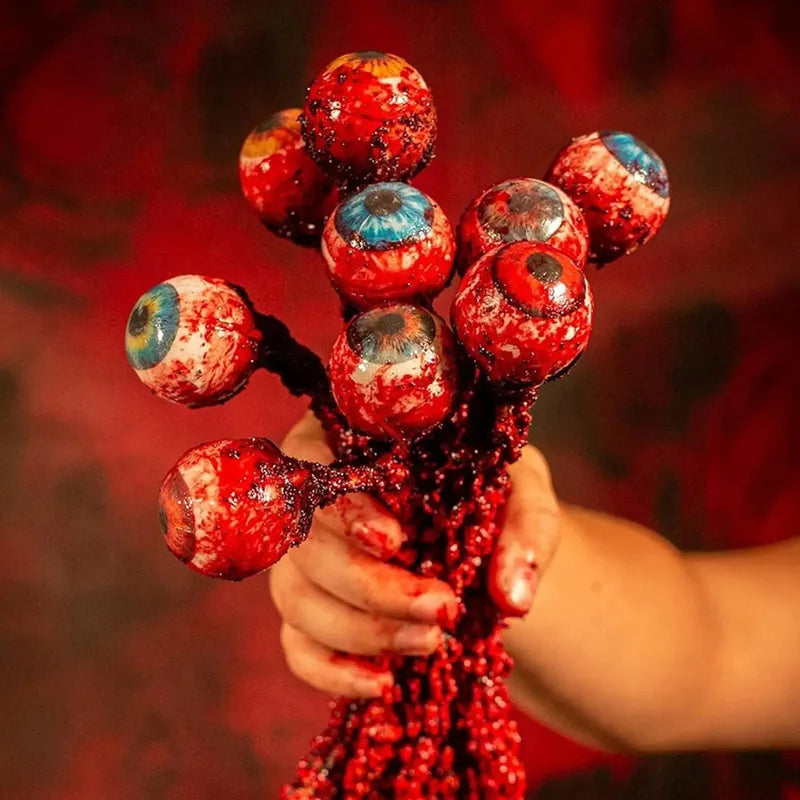 Realistic Bloody Ripped Out Eyeball Prop for Halloween Parties - Fake Horror Decorations