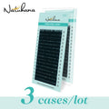 Mink Eyelash Extension 16 Rows Fake False Lashes with Matte Finish - Natural Korea PBT