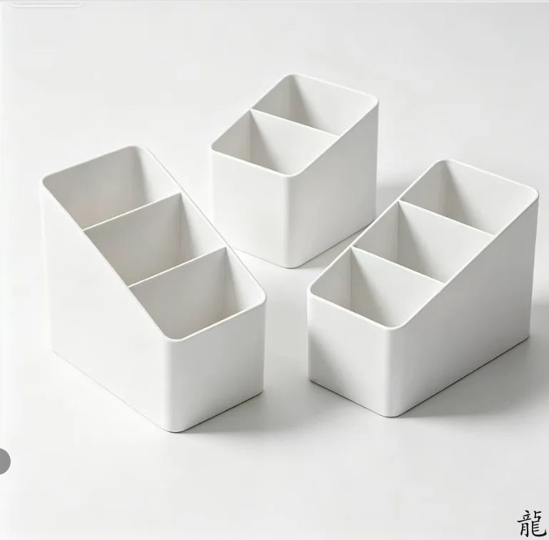 4-Slot Remote Control Organizer Tray - Desktop Storage Box for TV & Phone