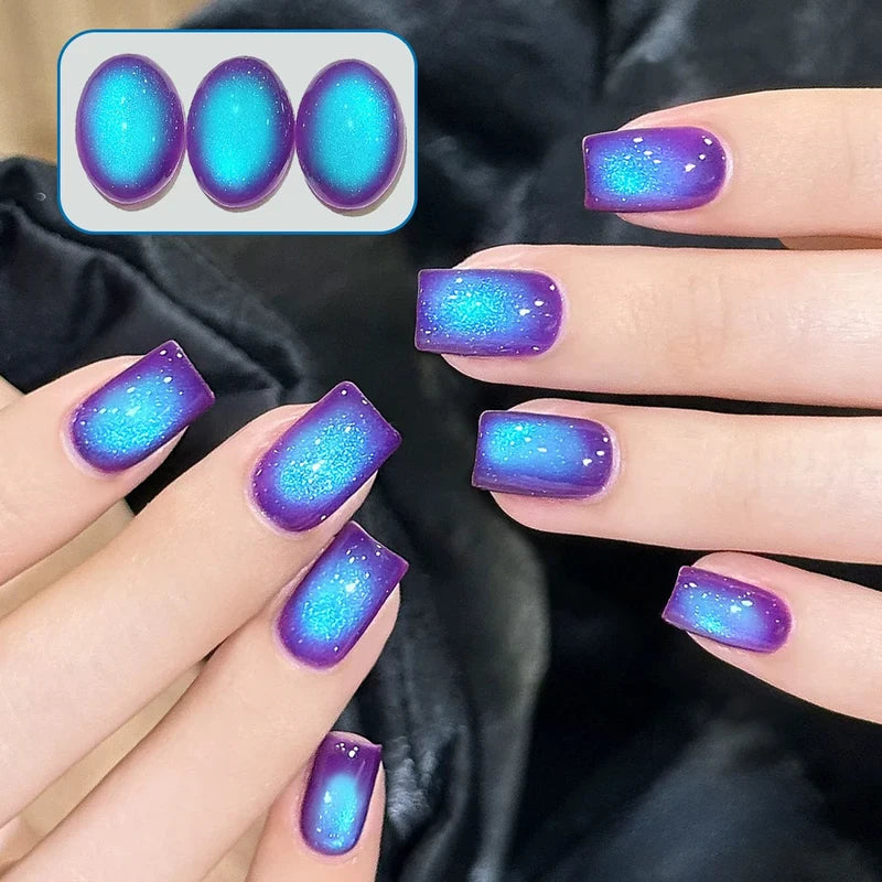 20pcs UV Gel Nail Polish Set with Blueberry & Purple Shades for UV Light Curing