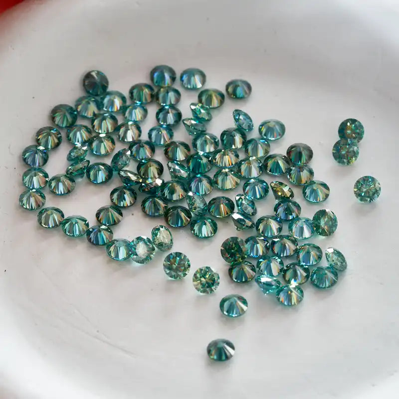 Bluegreen Moissanite Loose Stone 0.1-5CT VVS1 3EX Cut Certified Jewelry Gem