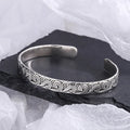 Retro Wave Sterling Silver Bracelet - Cloud Design Bangles for Women