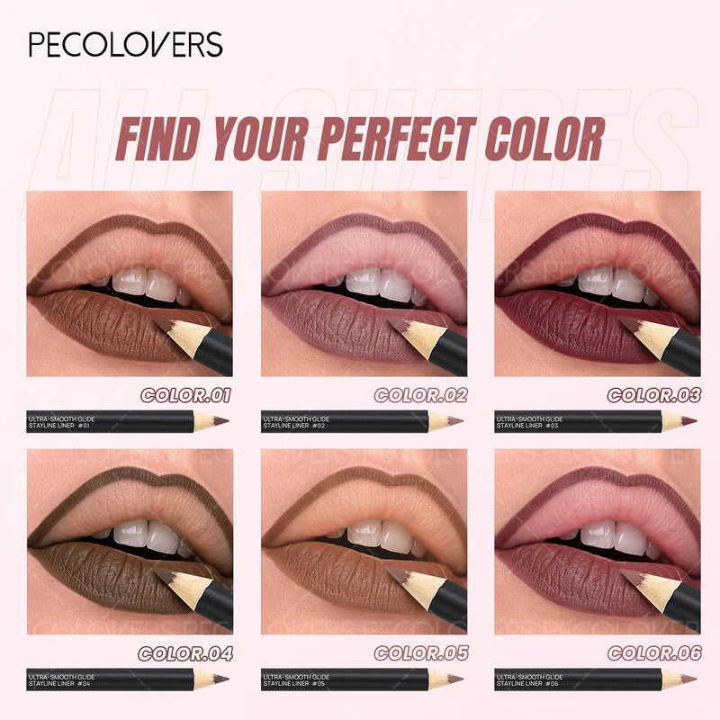 Lipliner Lipstick Set with Multiple Colors for Plump & Charming Lips - Not Dry