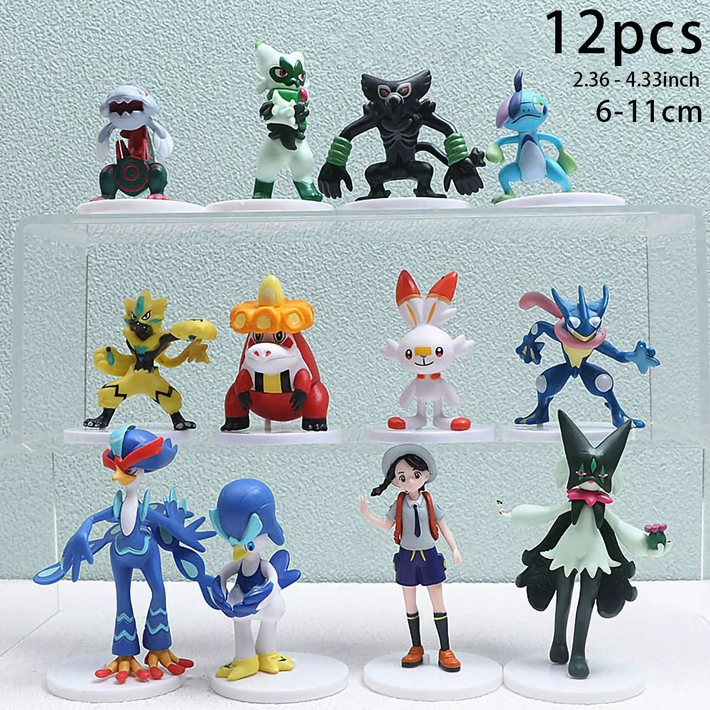 Pokemon Action Figure Set - Classic & Modern Characters from Kanto to Paldea - Collectible PVC Toys for Fans