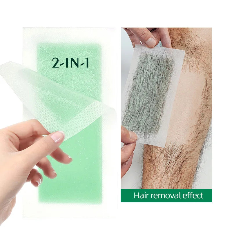 Depilatory Wax Strips for Hair Removal - 10/30/50 Pcs Cold Wax Paper for Face, Body, Arms, Legs