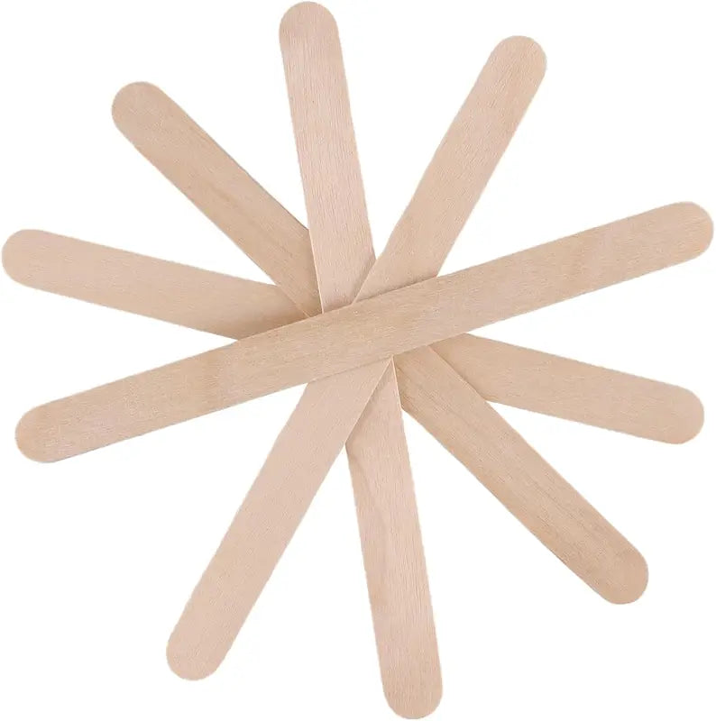 Disposable Wooden Waxing Tongue Depressor Sticks for Hair Removal - 50 or 100 Pieces