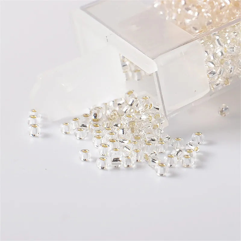 1000pcs Glass Seed Beads for Jewelry Making - Silver Lined Round 11/0 Beads