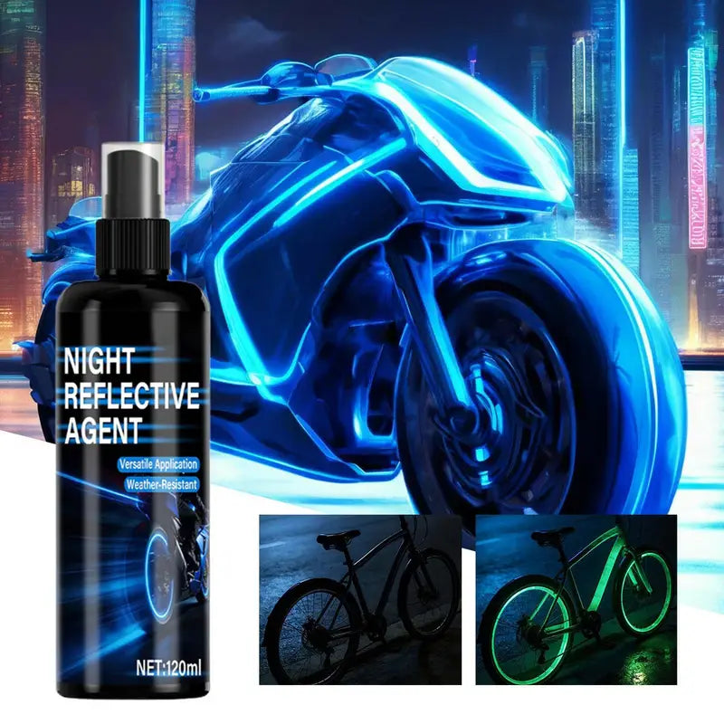 Glow in the Dark Spray Paint - Waterproof Reflective Coating for Garments, Vehicles, and Outdoor Use 120ml