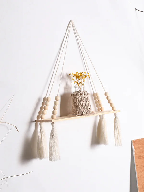 Wooden Wall Hanging Shelves for Plants & Storage - Rustic Floating Shelves