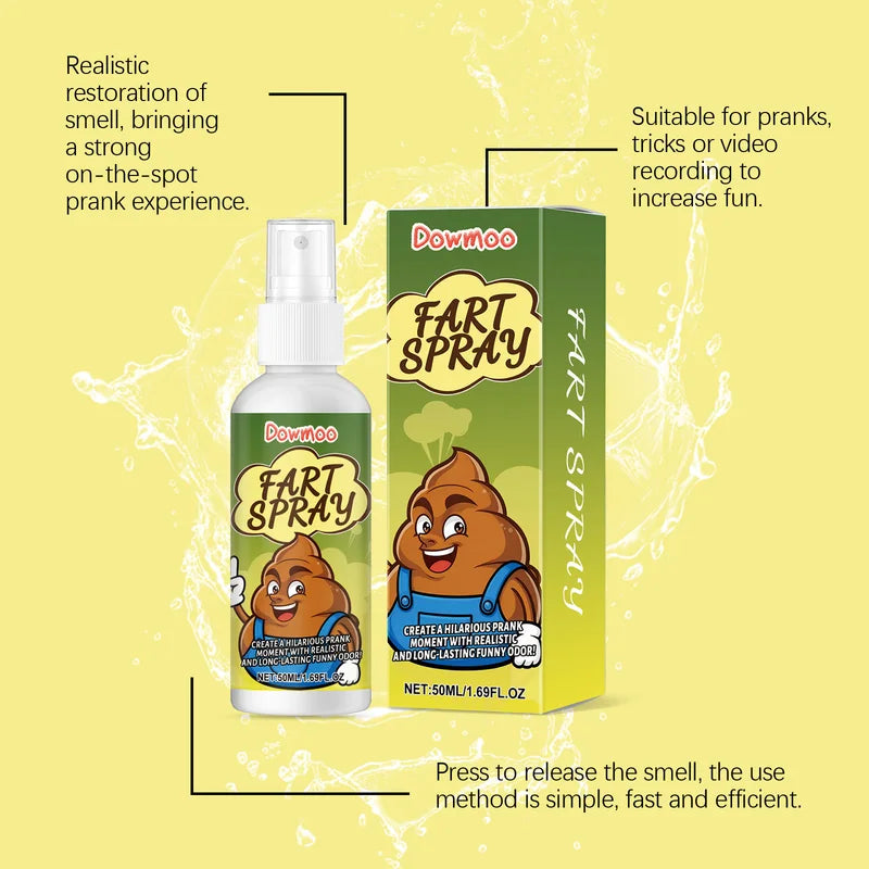 Realistic Prank Odor Spray - Funny Fart Gag Toy for Parties and Surprises