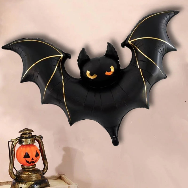 Halloween Balloon Decorations Black Spider Skull Skeleton Party Supplies