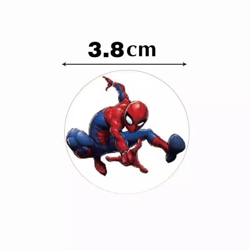 500PCS Cute Spidey and His Amazing Friends Round Stickers for DIY Laptop Notebook Decor